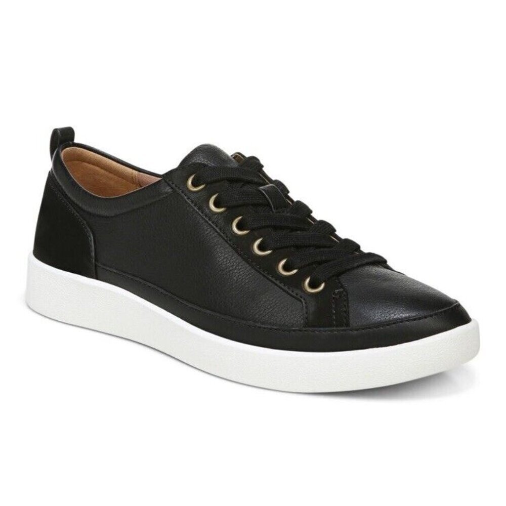 Vionic Oxford Sneakers Womens 7 WIDE Winny Black Nappa Leather New